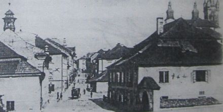 ulice kpt. jaroše - vlevo kaple sv. Rocha